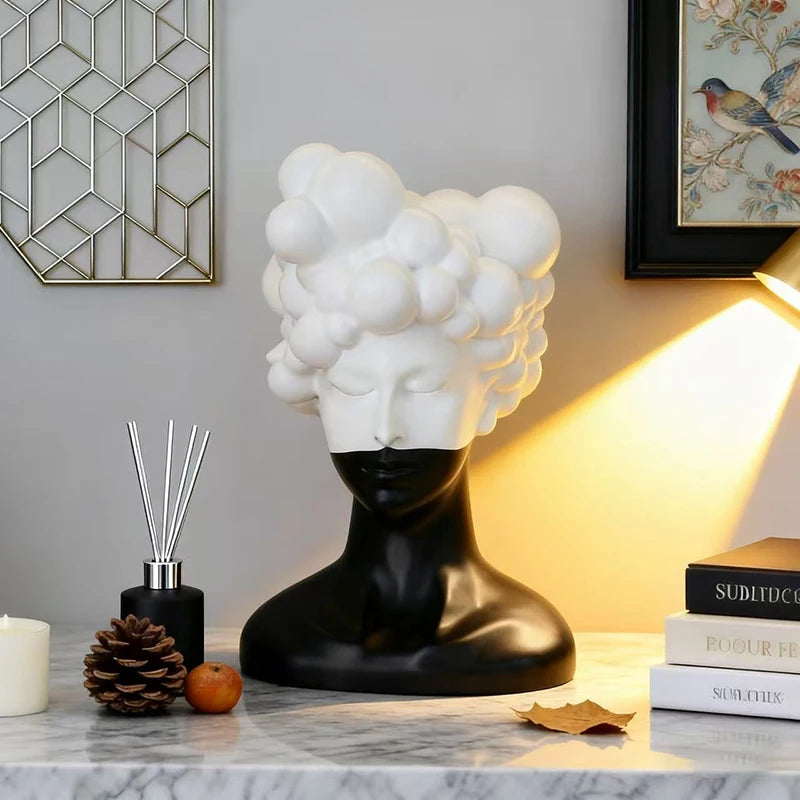 Modern Abstract Girl Portrait Sculpture