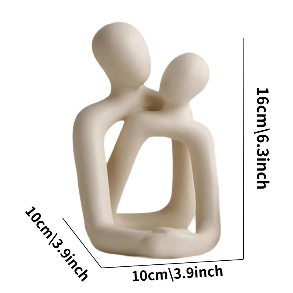Modern Minimalist Loving Couple Statue