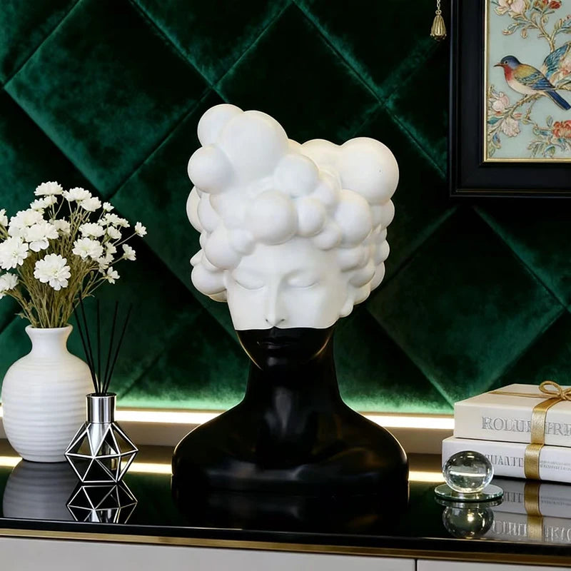 Modern Abstract Girl Portrait Sculpture