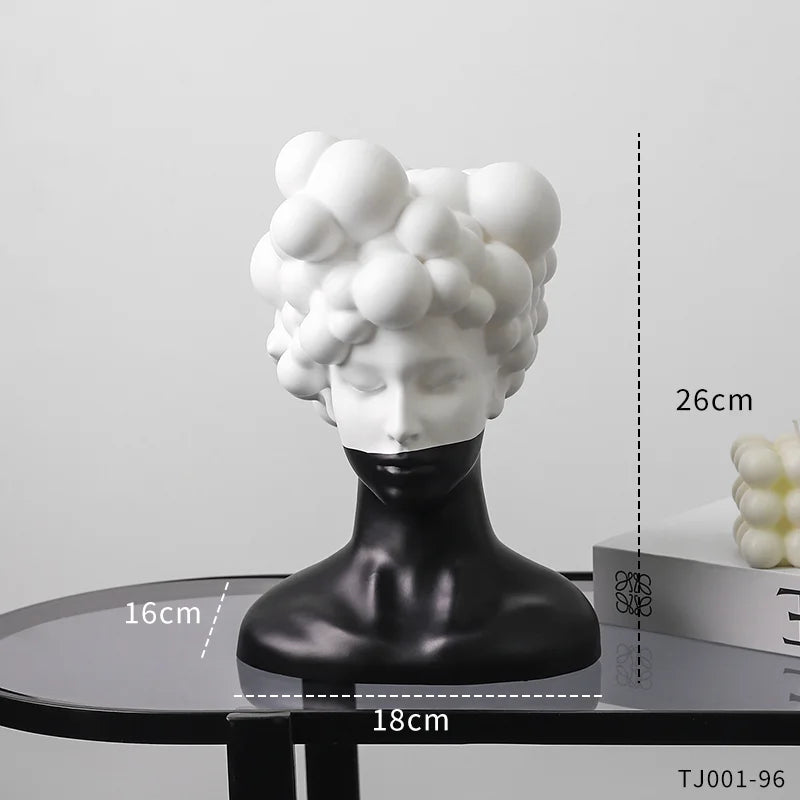 Modern Abstract Girl Portrait Sculpture