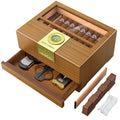 Premium Cedar Wood Cigar Humidor with Digital Hygrometer