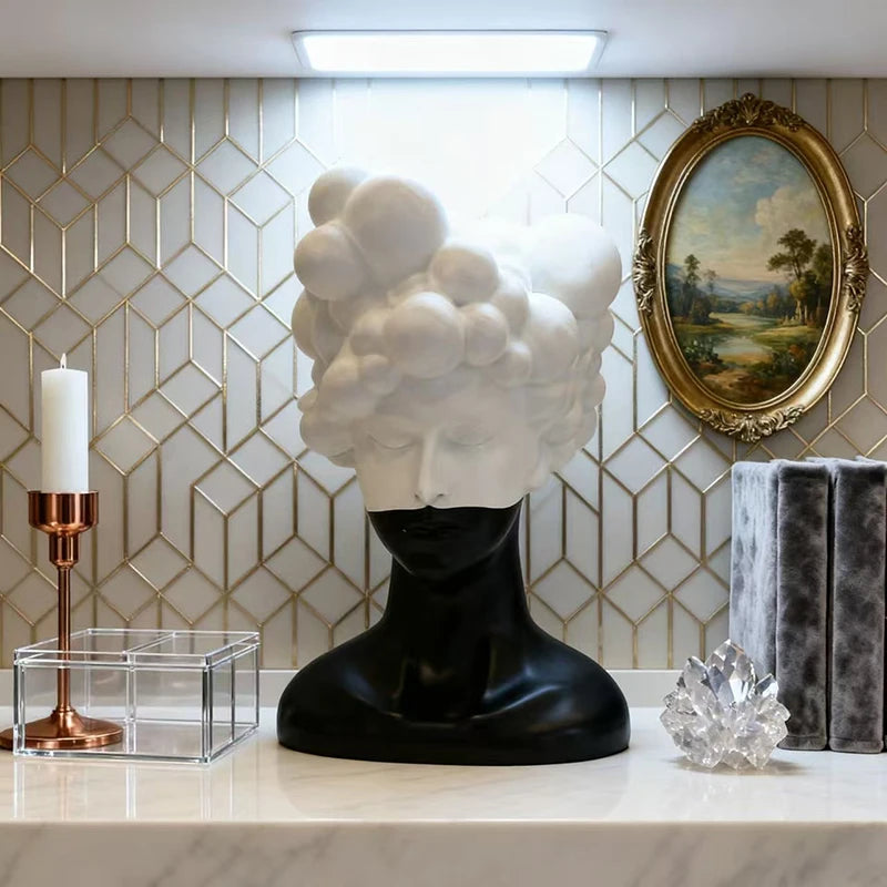 Modern Abstract Girl Portrait Sculpture